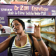 A shopkeeper shows pots of cream supposed to enhance bottom in a market of Treichville suburb of Abidjan.